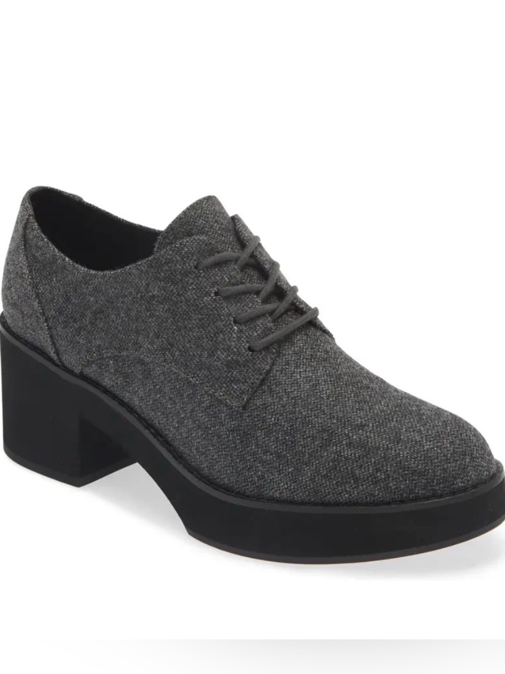 Eileen Fisher Gray Lace-Up Chunky Sole Oxford - size 8 - Like New $245